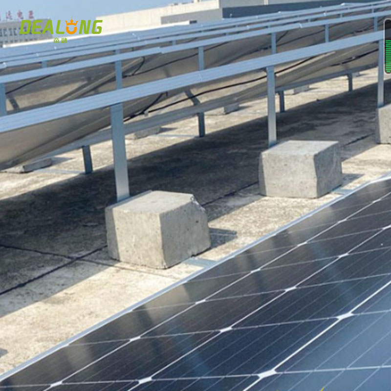 Dachhalterung für Sonnenkollektoren aus feuerverzinktem Stahl mit Ballast