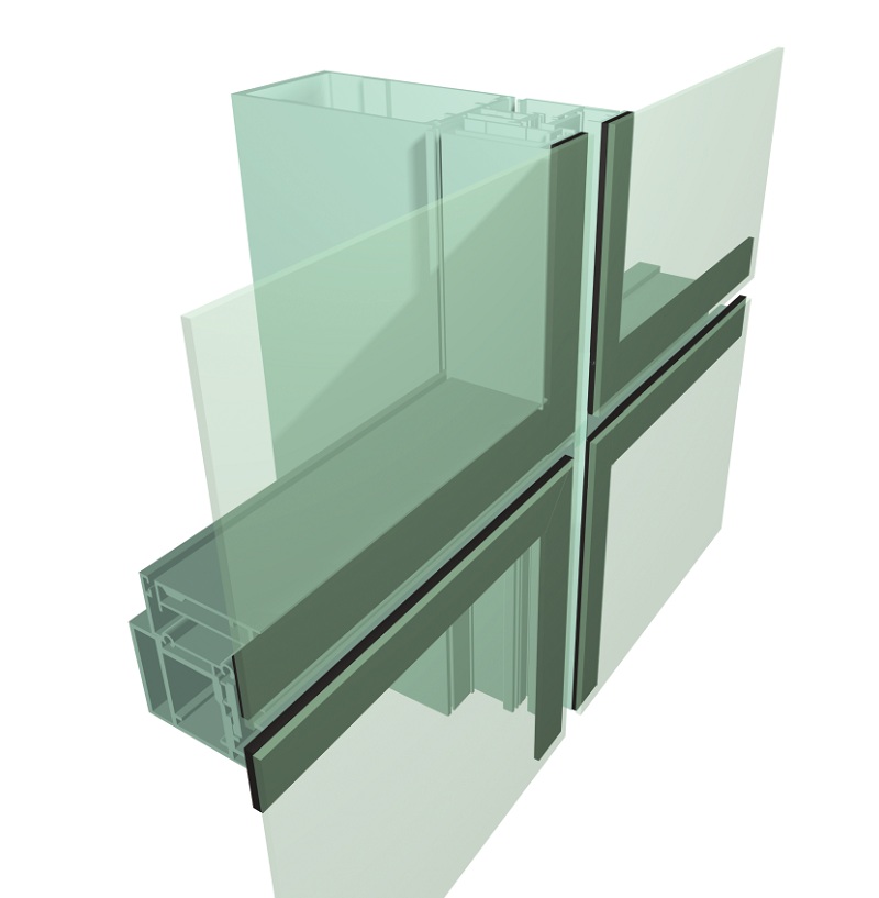 Architektonische Aluminium-Glas-Zwischenwand
