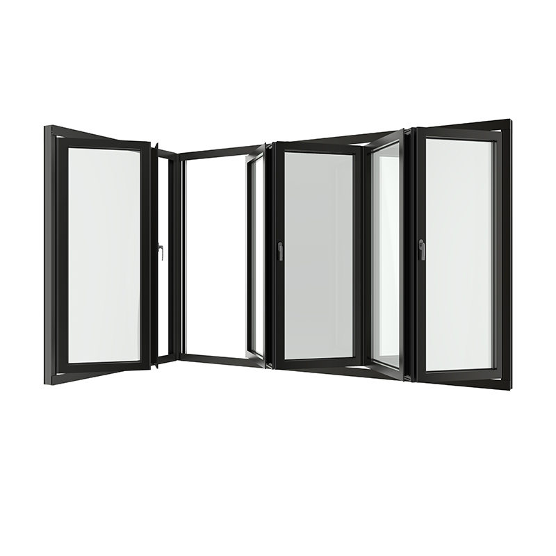 Multifunktionales Faltfenster aus Aluminium in modernem Design
