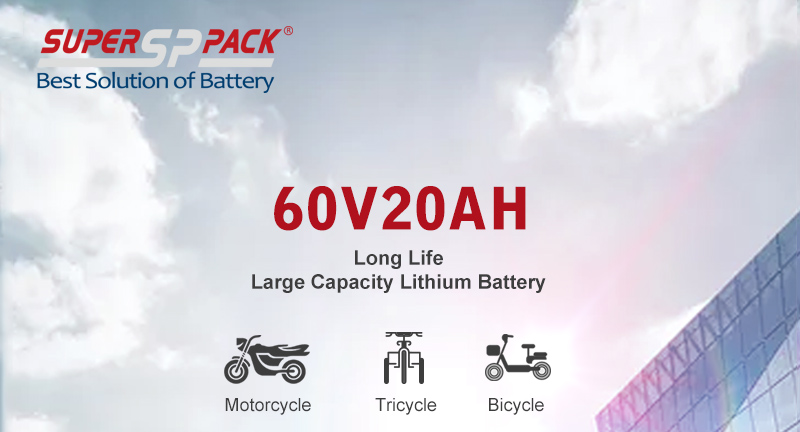 60V20AhLithium-Batterie für Motorrad-Dreirad-Fahrrad