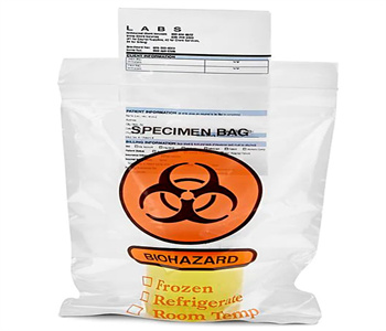 Biohazard-Probenbeutel aus Kunststoff