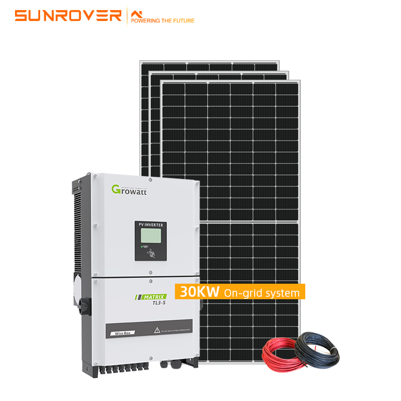 Vollständiges, netzgekoppeltes 30-kW-Solarsystem

