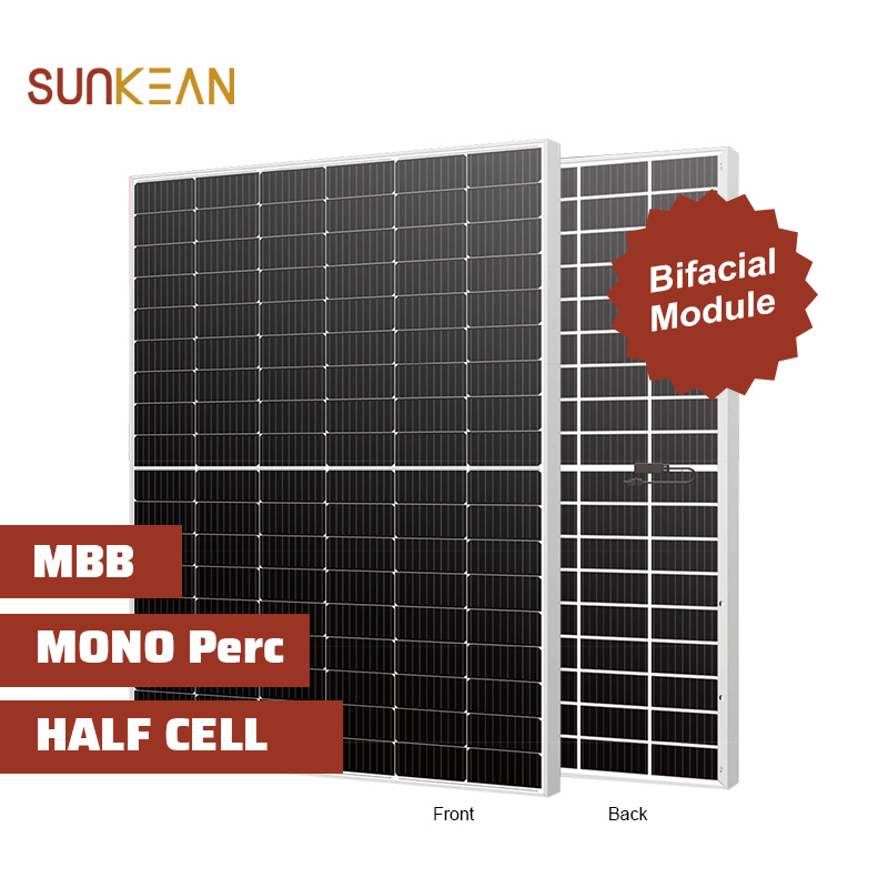 390 ~ 410 W bifaziale Mono-Hochleistungs-Halbschnitt-Solarmodule mit 182 mm Zellgröße