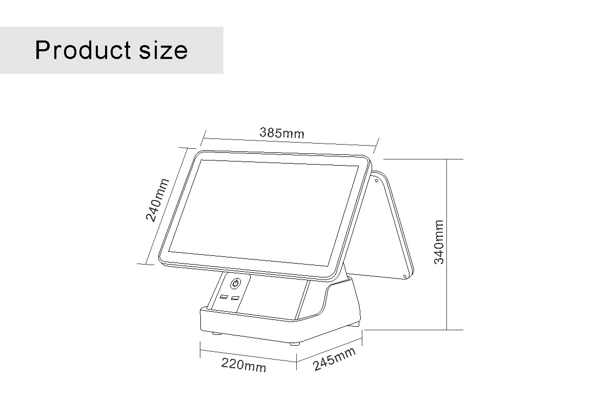 Touchscreen-Einzelhandelskasse