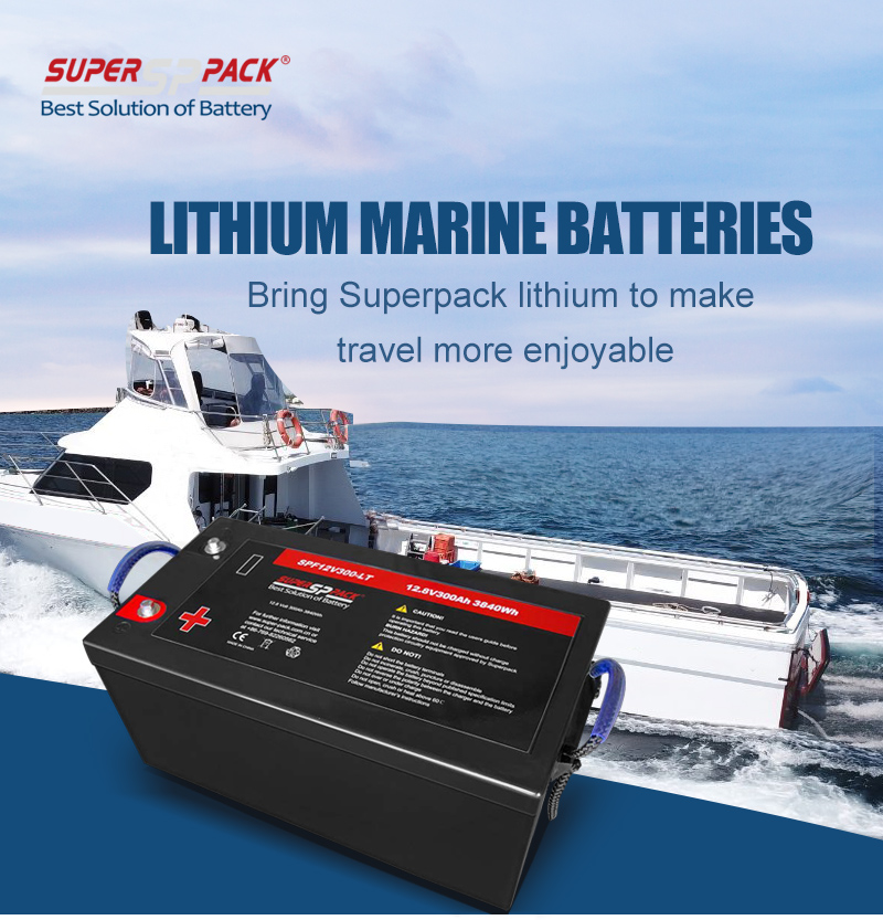 Superpack 12v200Ah zyklenfeste LiFePO4-Lithiumbatterien für Schiffe