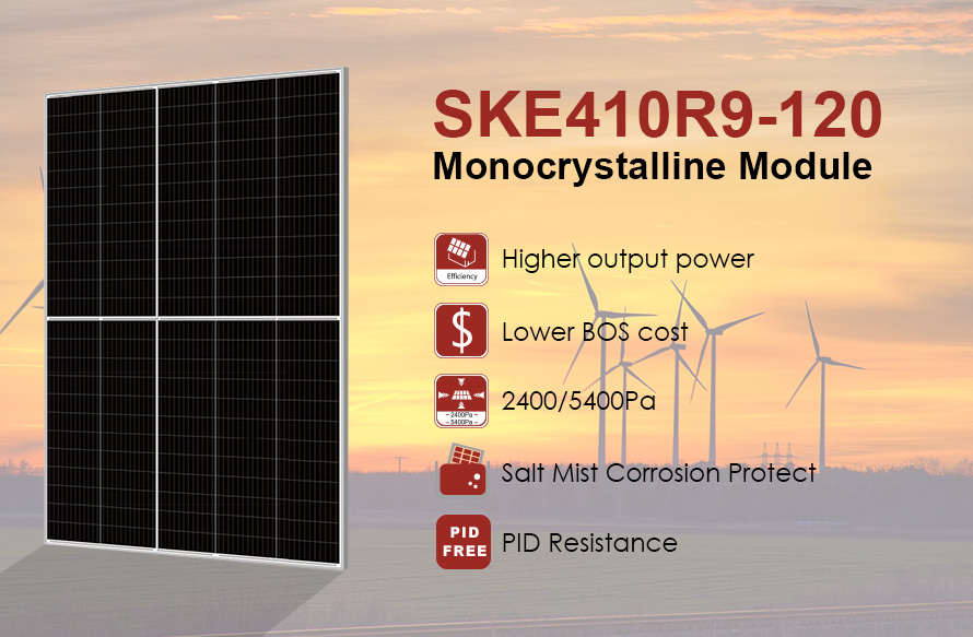 Halbzellen-PV-Modul der Serie 210 mit 410 W MBB