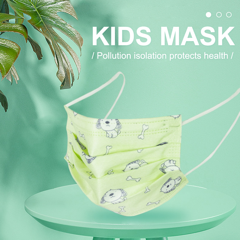
      Einweg-Gesichtsmaske aus 3-lagigem Vliesstoff für Kinder
     </font></font>