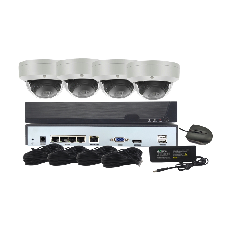 5MP Dome 4CH CCTV NVR POE-Kit