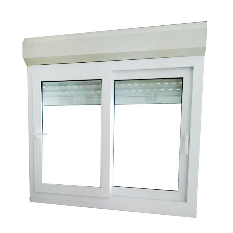 PVC-Schiebefenster mit Rollos PVC-Fenster und Tür
