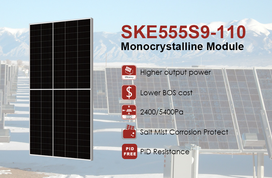 210 Series 555W MBB Half-Cut-PV-Modul