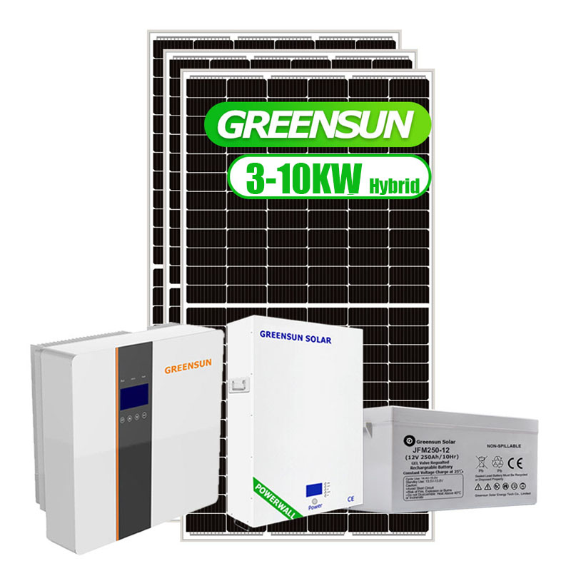5kw 6kw Einphasen-Hybrid-Solarpanelsystem für zu Hause mit Lithiumbatterie
