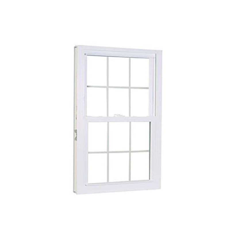 Weiße Doppel-Hänge- und Kipp-Aluminiumfenster mit Grill
