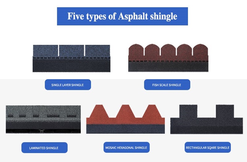 Wasserdichter Dachziegel aus Asphaltschindel