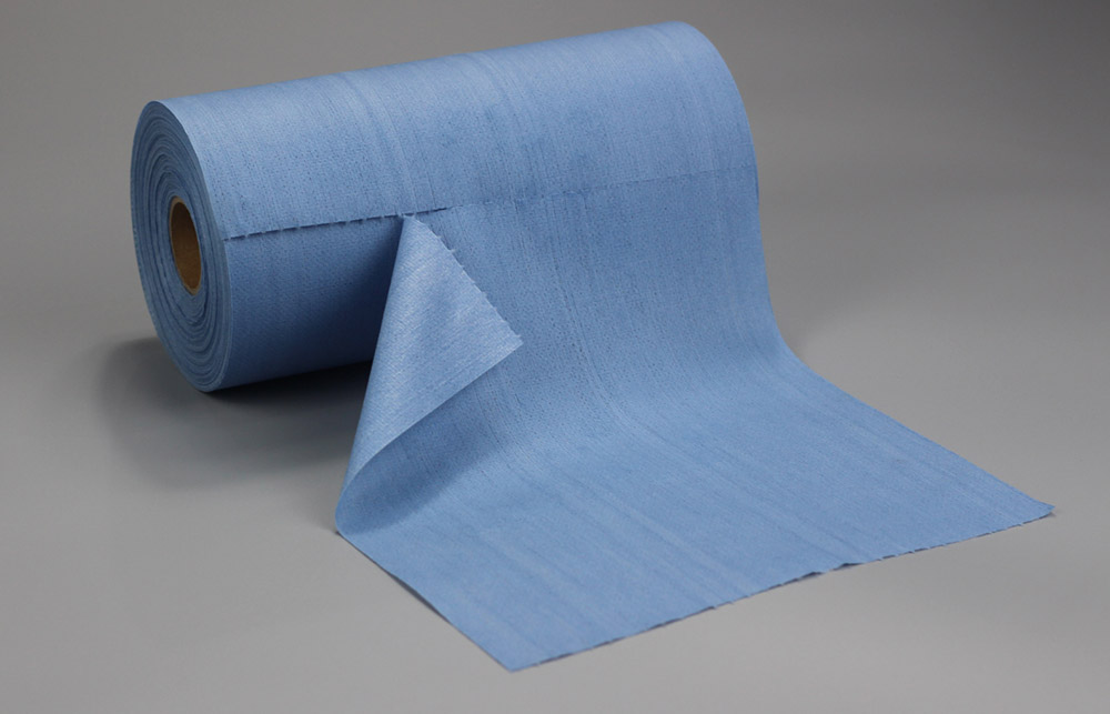 Nonwoven Industrial Cleaning Wischpapierrolle Customized Blue