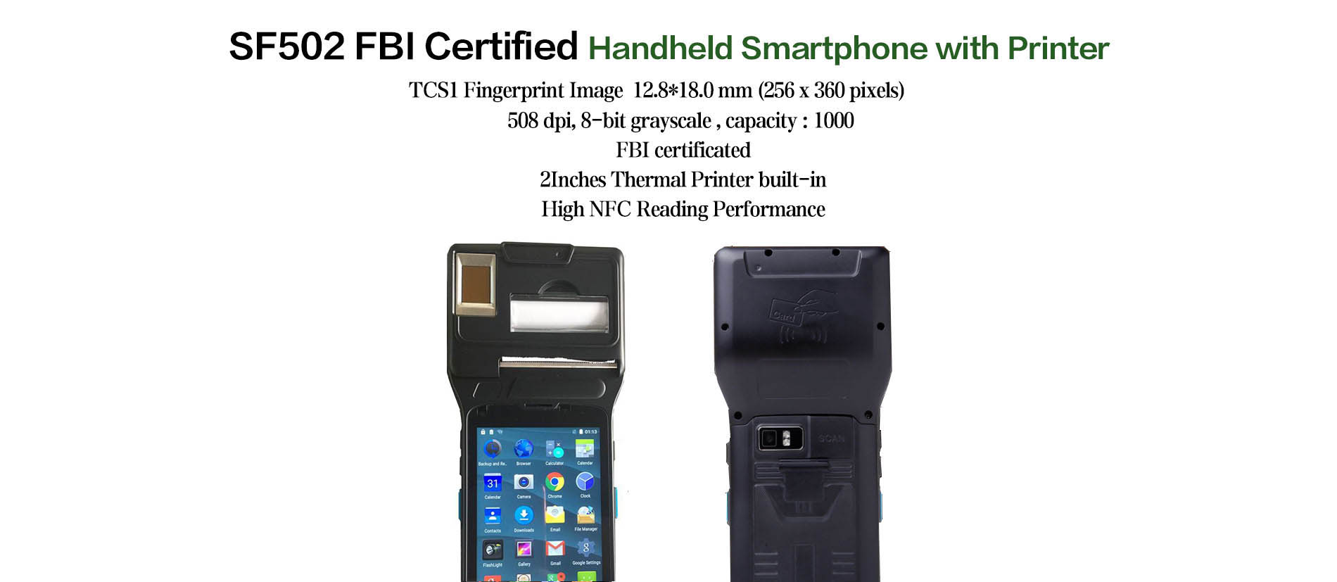 Feigete FBI-zertifiziertes Fingerabdruck-Android-Gerät