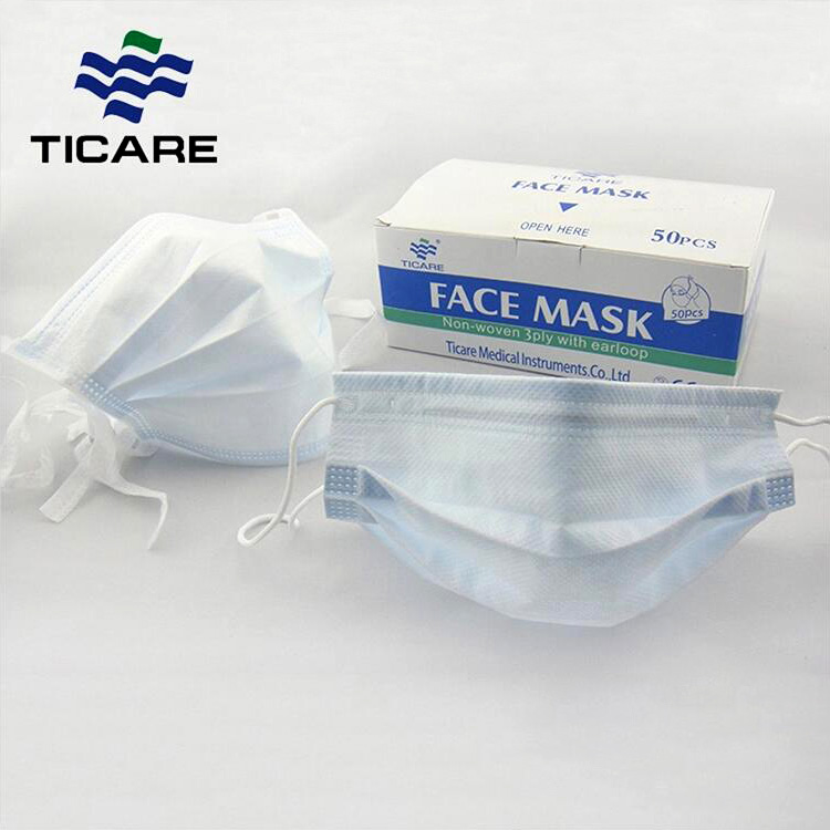 Medizinische Vlies-Gesichtsmaske mit Ohrbügel