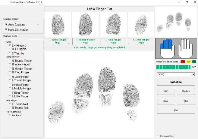 SFT Lösung zum Scannen mehrerer Fingerabdrücke