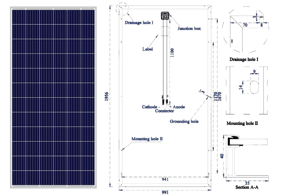 Polykristalline Solarzellen Solarpanel