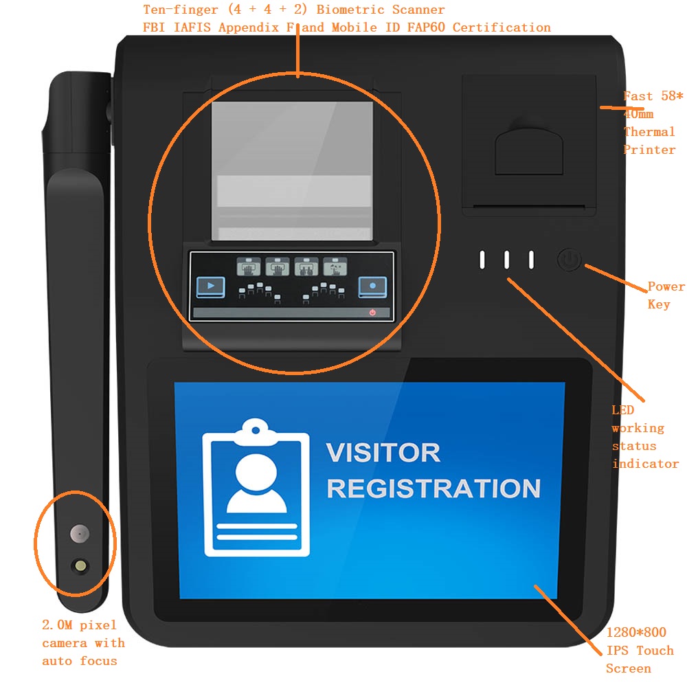 Fingerabdruck-Smart-ID-Registrierungsterminal