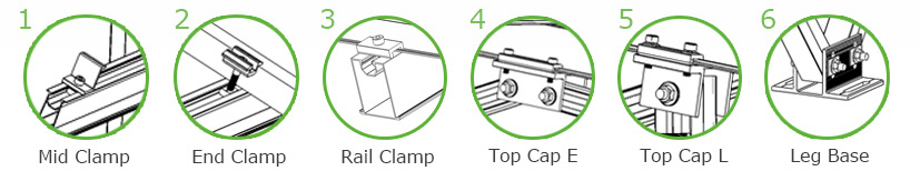 CP-KC-W Bodenmontagesystem aus Aluminium