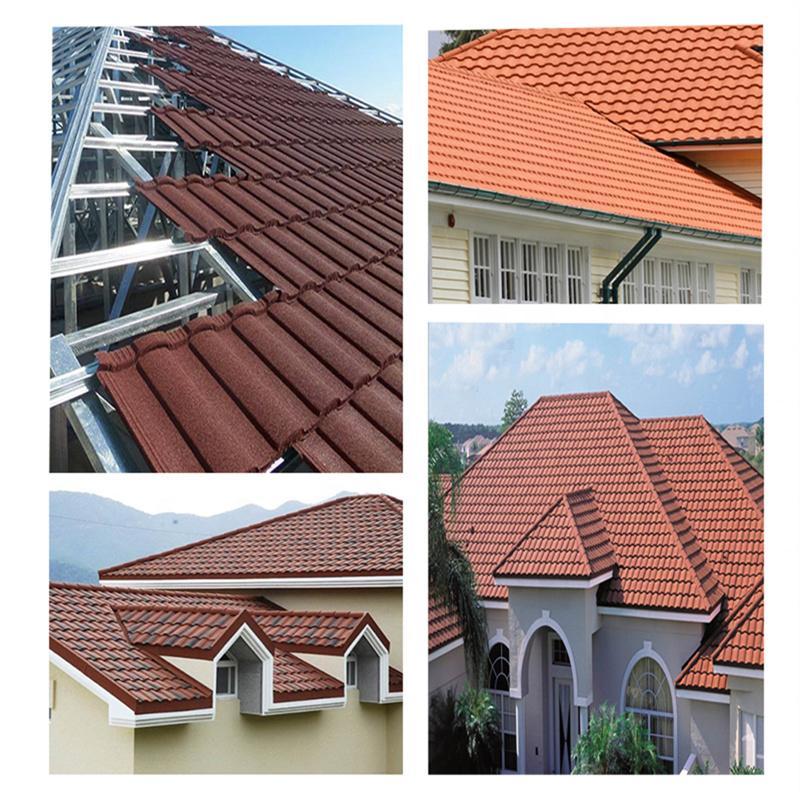 Anwendung von Roman Stone Coated Roofing Sheets