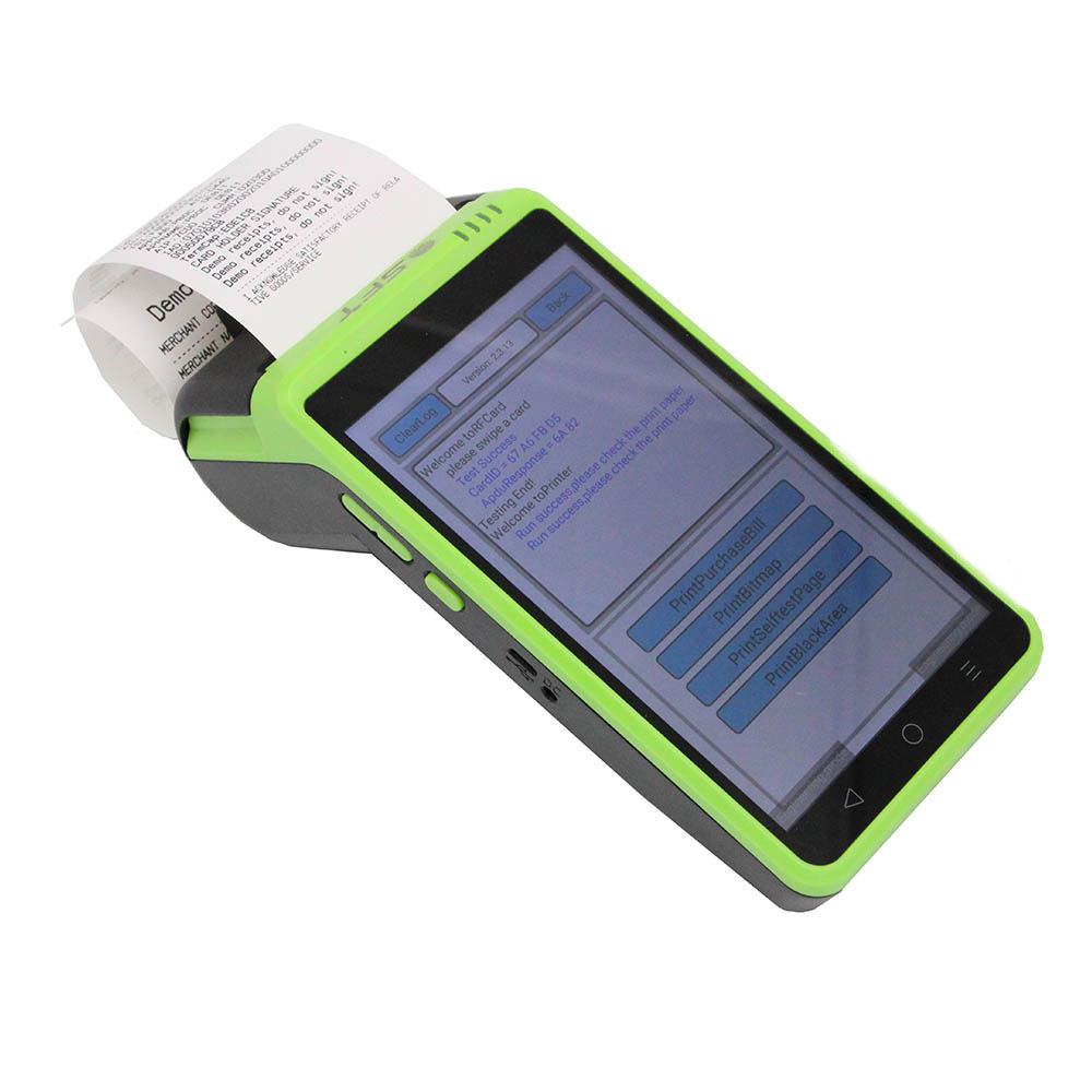 Biometrisches Android-Gerät mit Drucker
