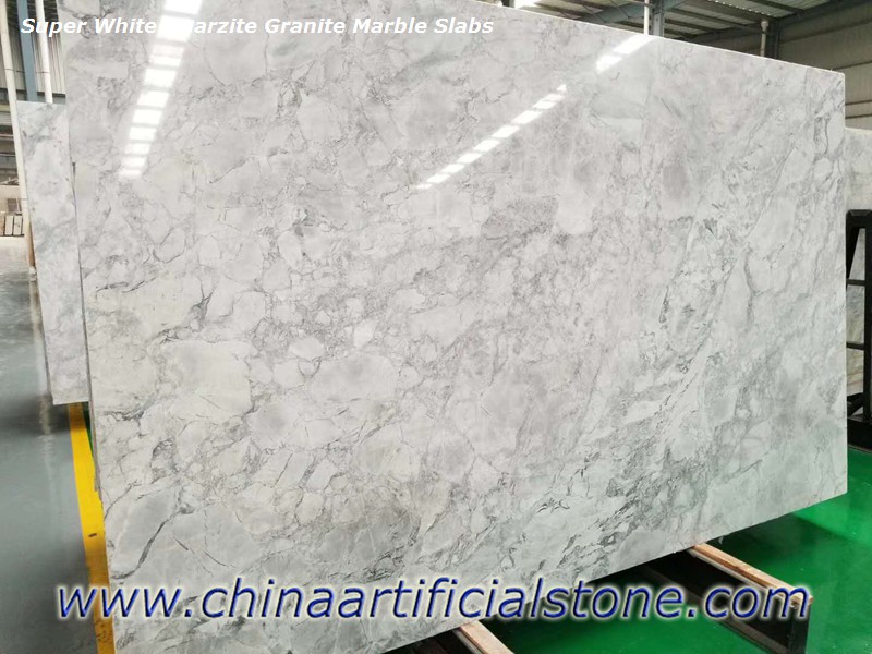 Superweiße Quarzit-Granit-Marmor-Dolomit-Platten
