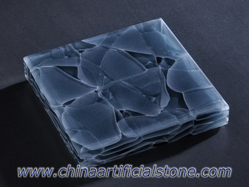 Azurit-Jade-Glasstein von hinten beleuchtete Magna-Glasplatten
