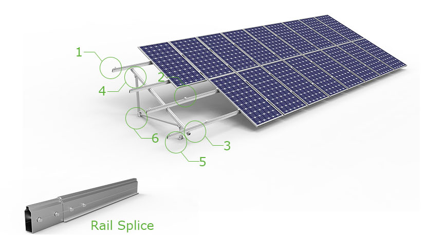 CP-KC-N Bodenmontagesystem aus Aluminium