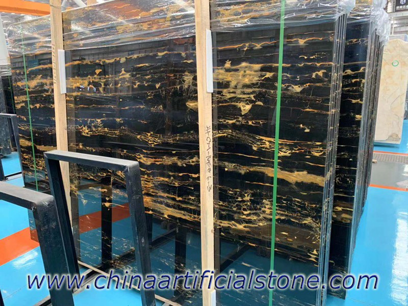 China Nero Portoro Marmorplatten