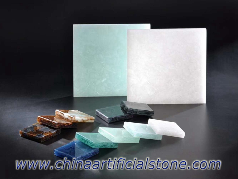 Jade Glass Stone Transluzente recycelte Glassteinplatten
