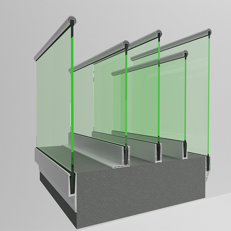 Rahmenlose Balkon-Glasgeländer-Balustrade
