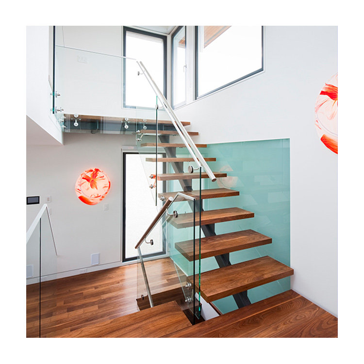 Glasgeländer-Treppenhaus-Designs für Häuser
