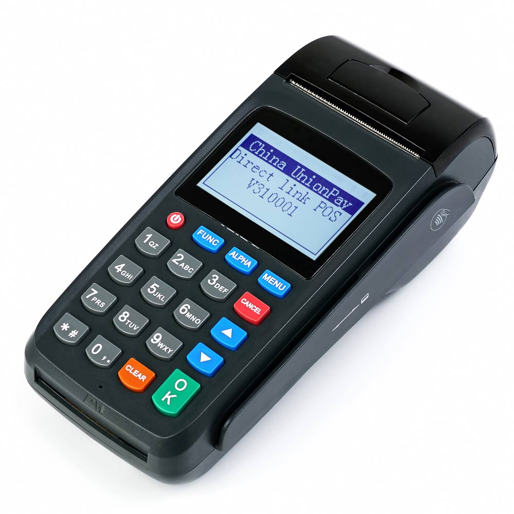 Handheld Mobile EFT Pos Swipe Machine mit integriertem Drucker für Banken

