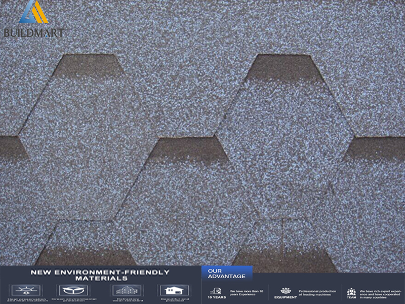 US-Standard-Mosaik-Muster-Asphalt-Schindel-Dachplatte
