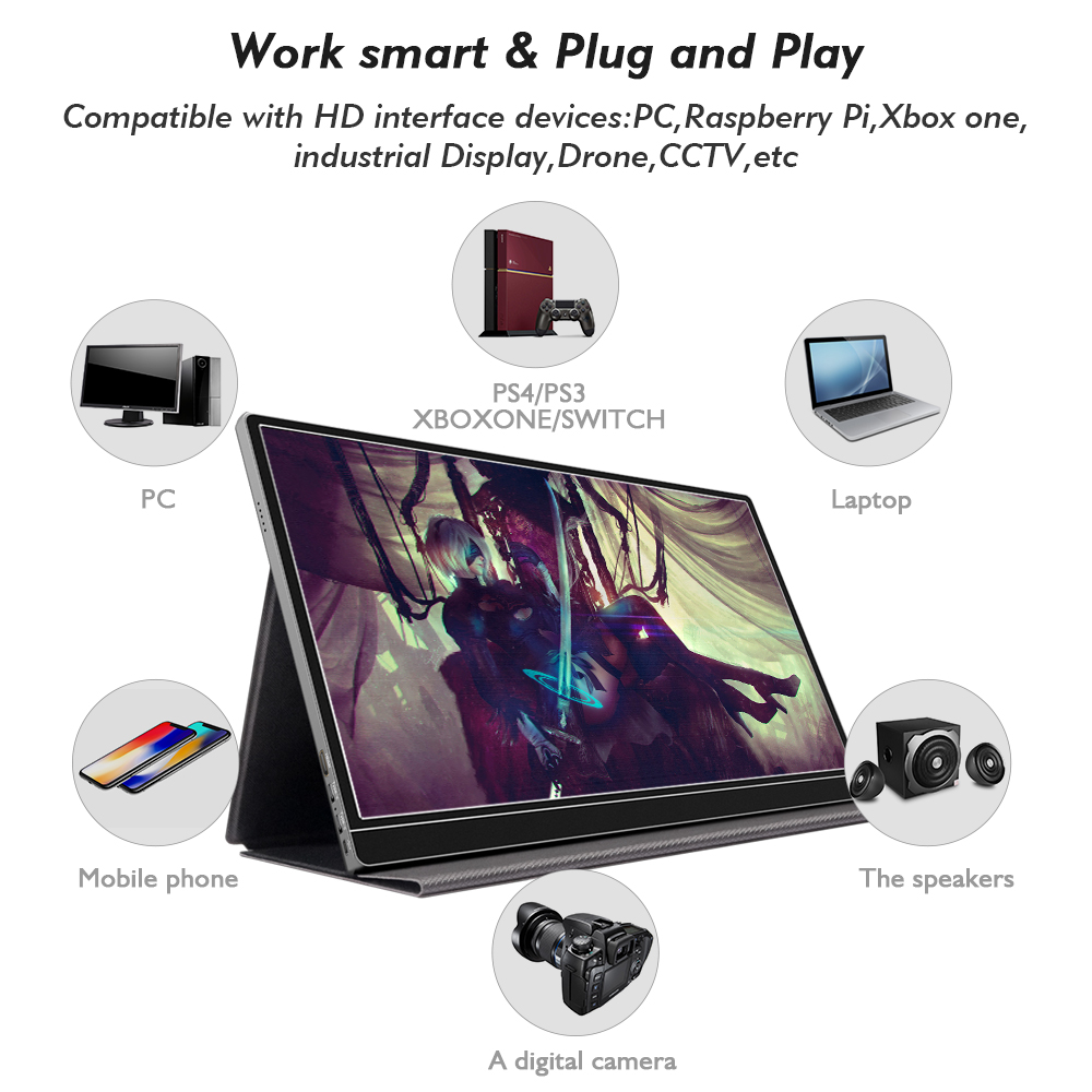 Tragbarer 15,6-Zoll-4K-Gaming-Monitor mit 100 % Farbskala für Laptops
