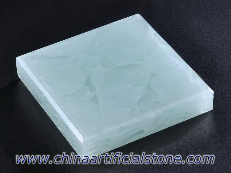 Coral Blue Jade Glass2 Oberfläche aus recyceltem Glasstein
