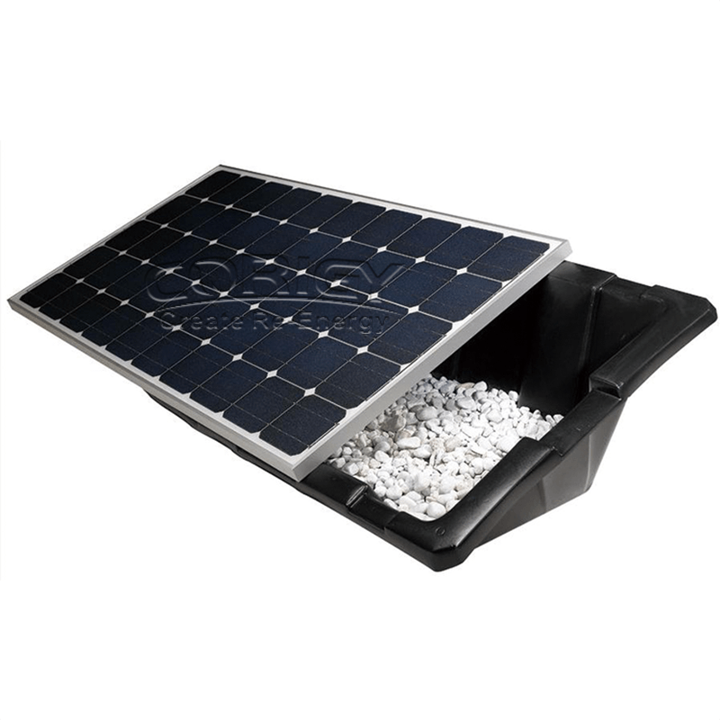 Dachmontagesystem mit Kunststoffballast für Sonnenkollektoren
