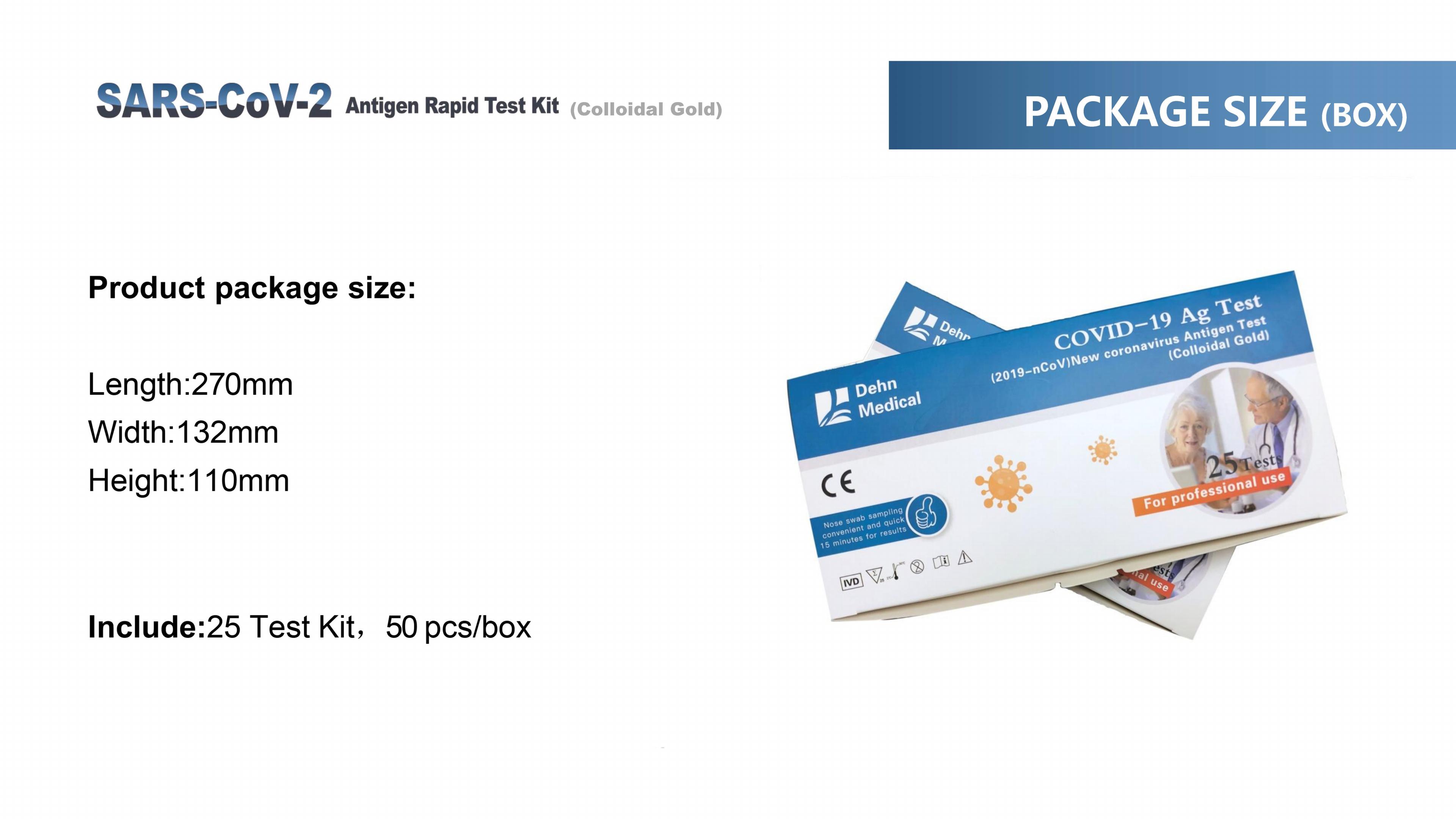 5 Tests/Nasenabstrich-Antigentest (Kolloidales Gold)