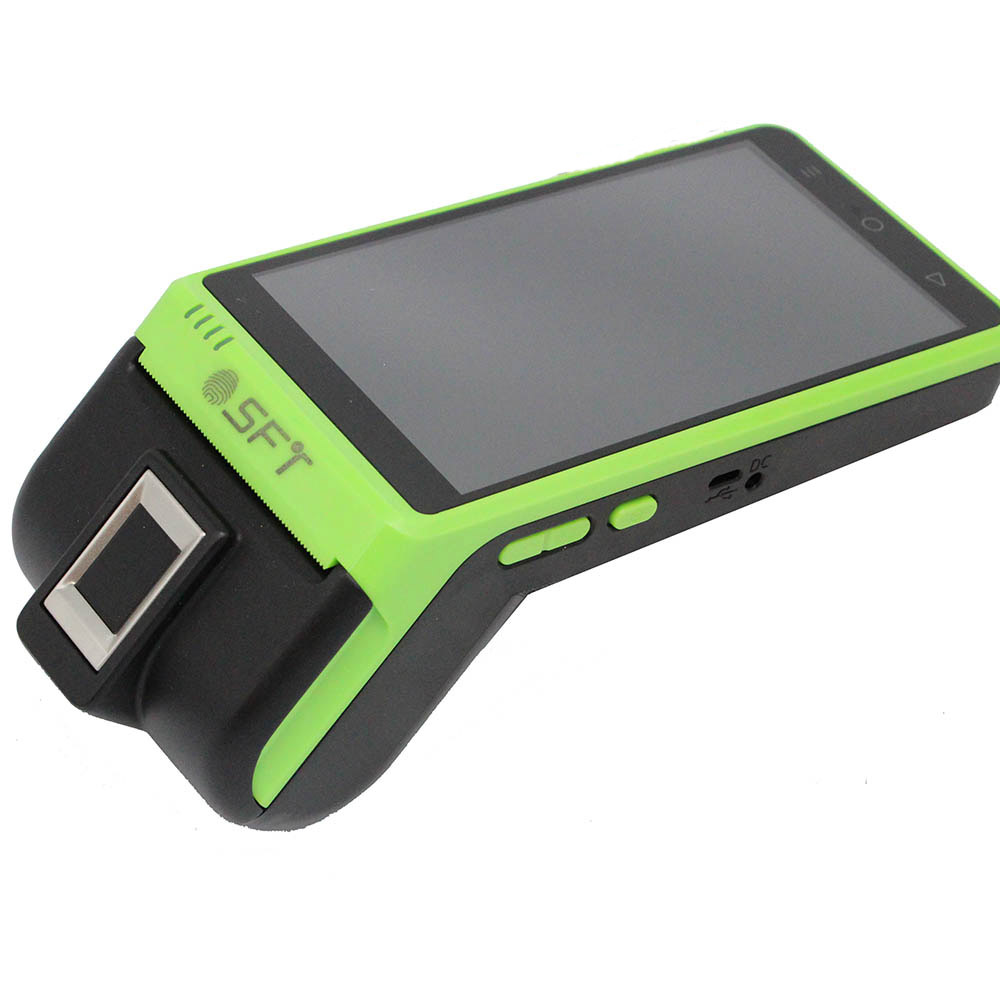 SFT ISO19794 Vorlage Handheld Biometric Fingerprint Smart PDA Terminal mit Drucker
