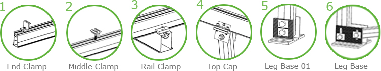 CP-KC-N Bodenmontagesystem aus Aluminium