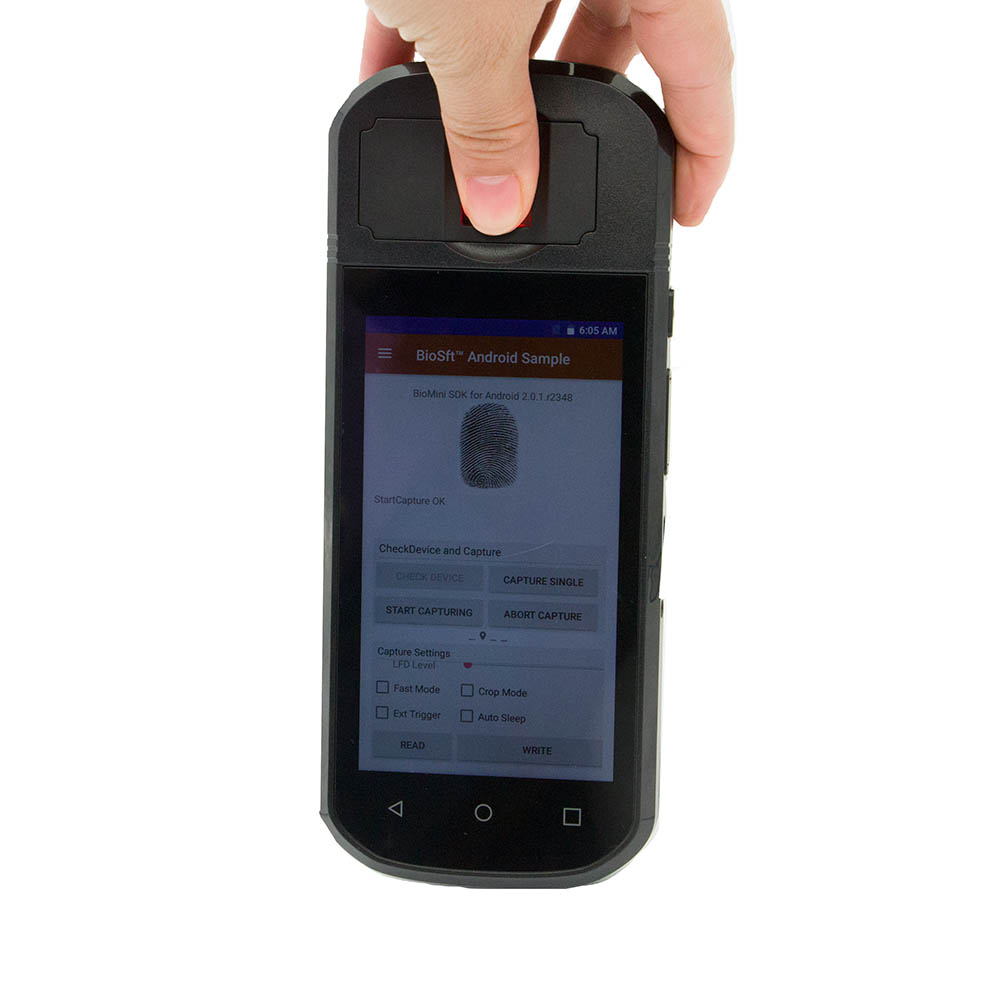SFT Android PDA mit Fingerabdruck