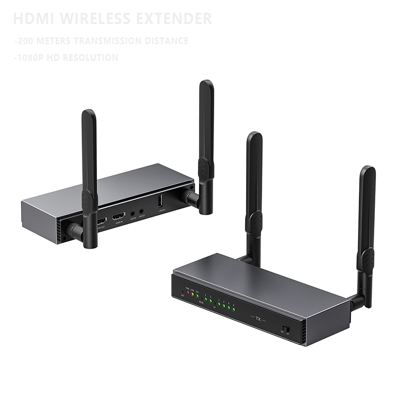 KVM-Switch 1 Gbit / 200 Meter Wireless HDMI Video Sender und Empfänger Box Videodiagrammübertragung RAM Unterstützung 1080P@60Hz
