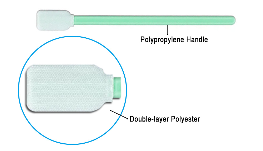 Druckerreinigungs-Doppelschicht-Polyester-Tupfer