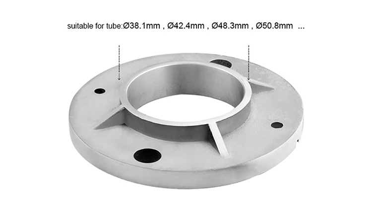 Geländerflansche aus Edelstahl