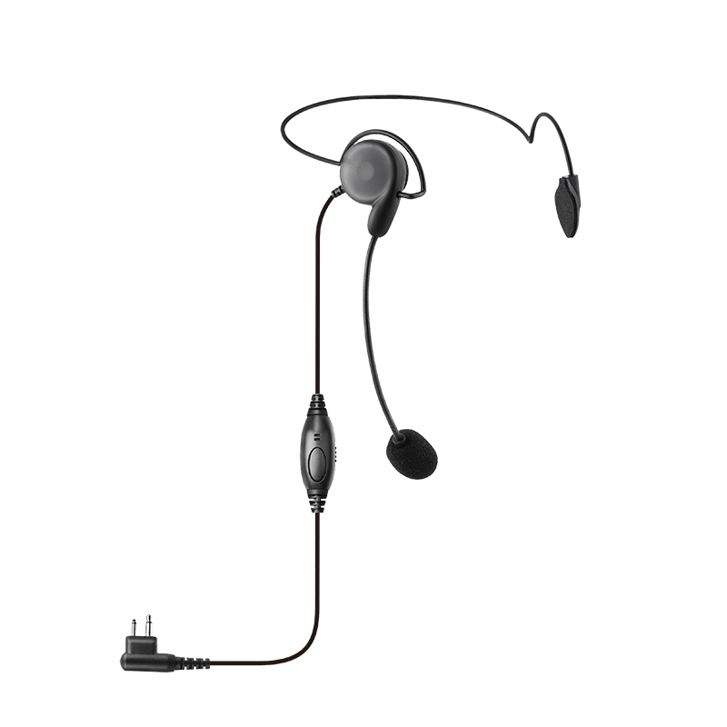 RHS-0128 Leichtes Hinterkopf-Headset mit Boom-Mikrofon und PTT/VOX-Schalter für Walkie-Talkie
