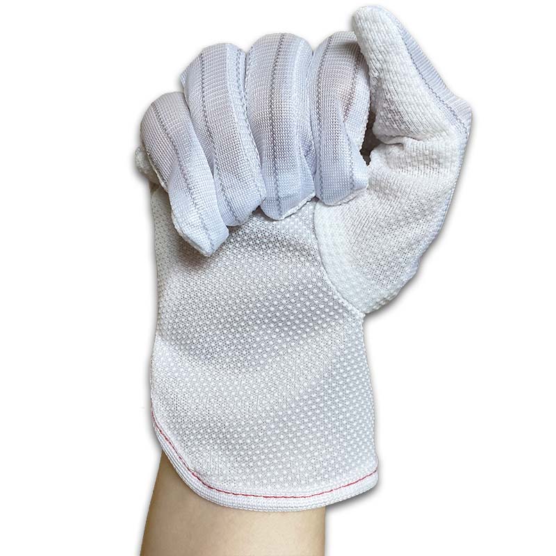 ESD-Kohlefaser-Handschuh PVC-Handfläche gepunktete Handschuhe
