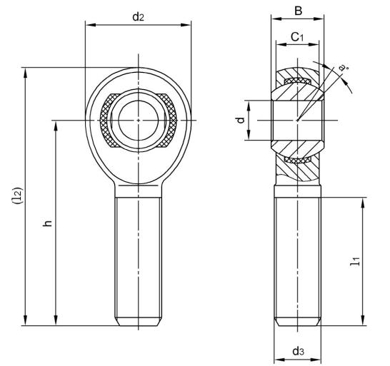 NEXM10 Kugelgelenkköpfe aus Kunststoff