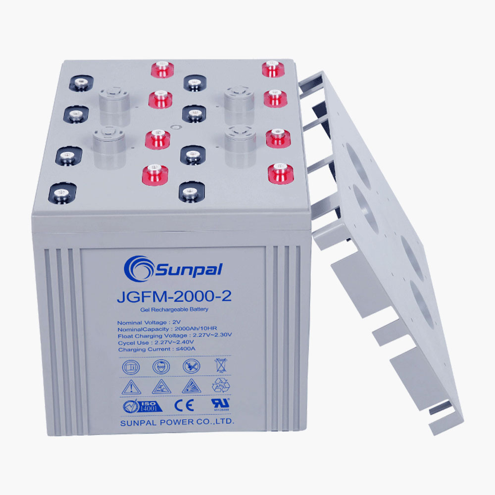 Sunpal 2V 2000Ah wartungsfreier Blei-Säure-Gel-Akku für Solarstrom-Speichersystem
