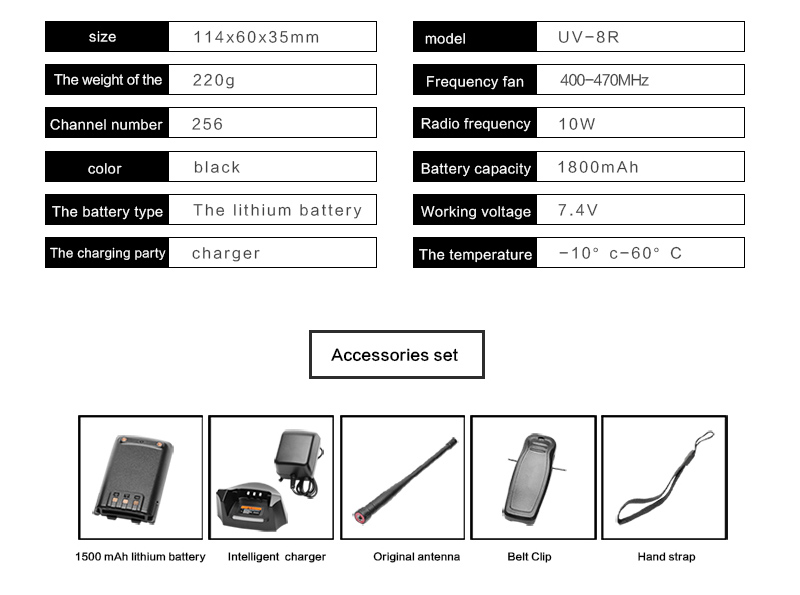 Tragbares UV-Dualband-Walkie-Talkie